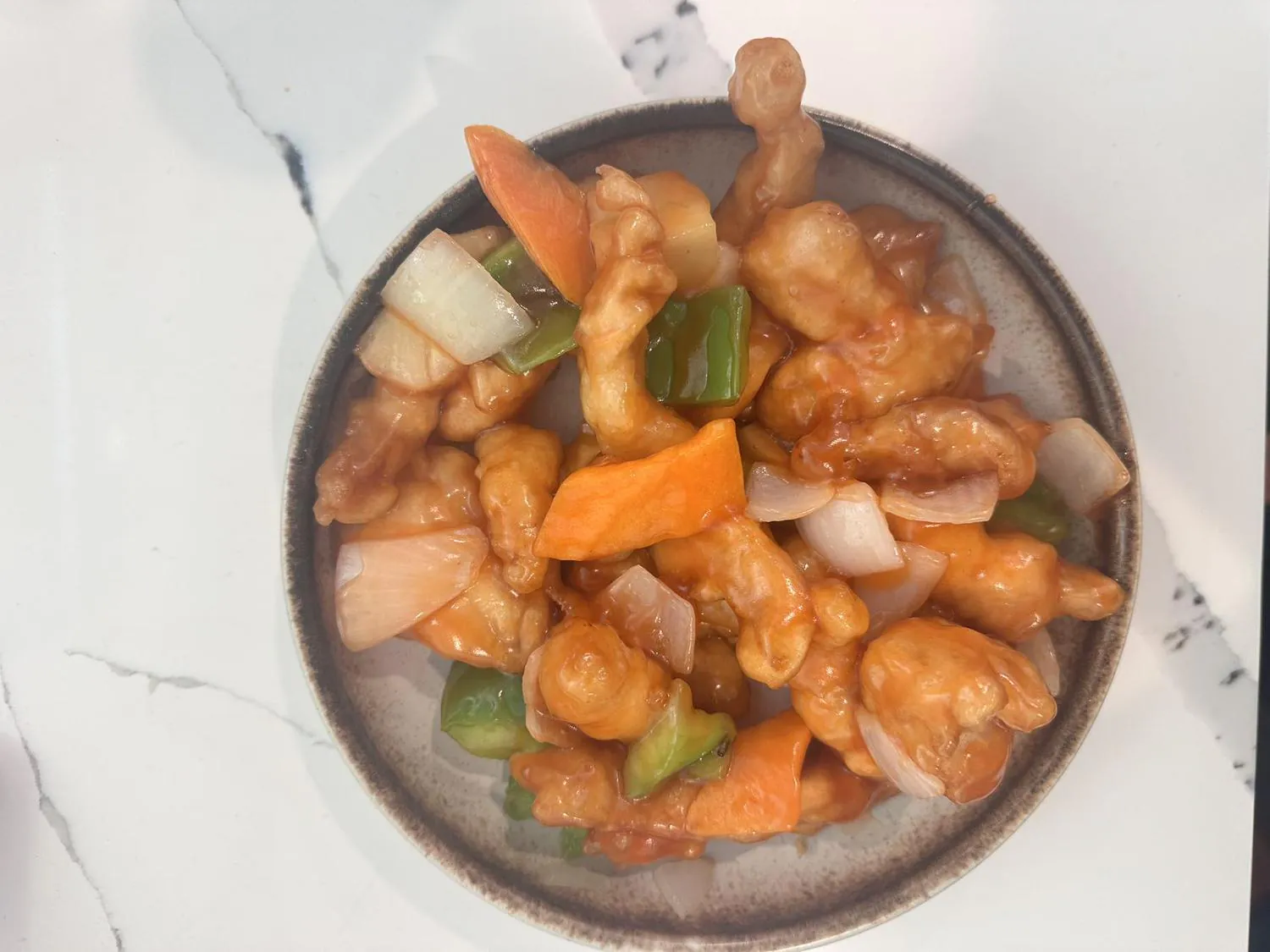 Crispy chicken in sweet-and-sour sauce with veggies at No.1 Asian Cuisine Restaurant in Eagle Mountain