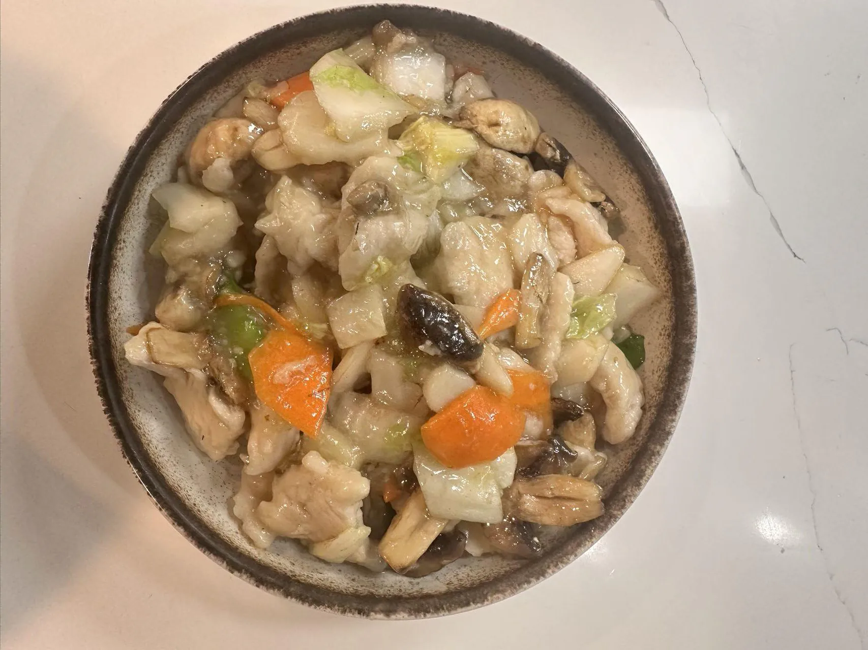 Tender chicken stir-fried with mushrooms and mixed veggies at No.1 Asian Cuisine Restaurant in Eagle Mountain